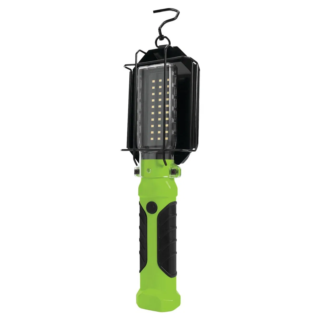 W2240 – PERFORM TOOL Flashlight, Hand Held LED Powder Coated Metal Lamp Shield 1200 Lumens Green/ Black Non-Slip Rubb...